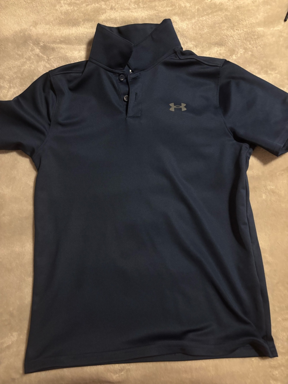 Under Armour Boys Navy Polo with Subtle Logo